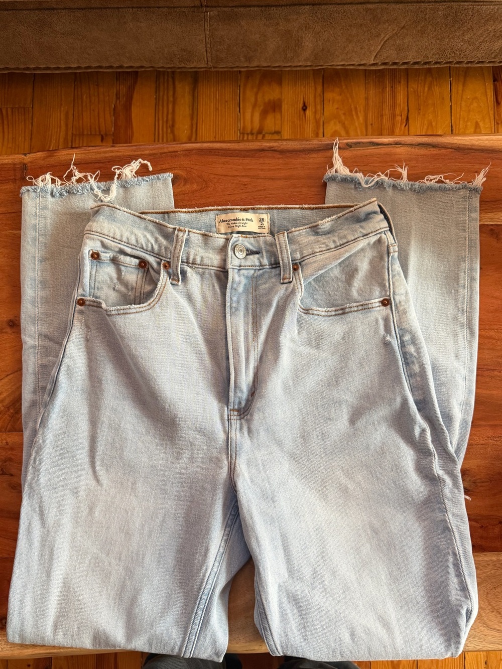 Ultra High Rise Straight Leg Jeans